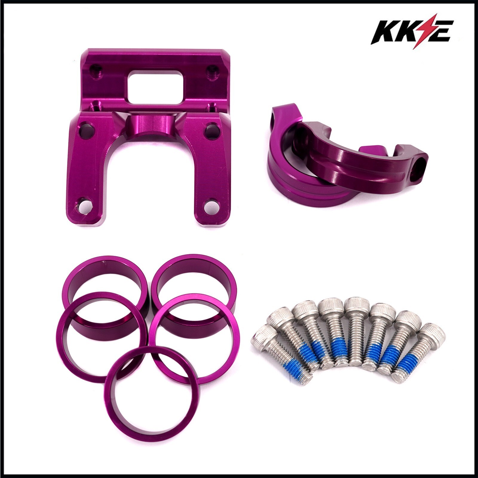 KKE Handlebar Risers Kit Fit SurRon -X/Talaria Sting eBike Brackets Gript Purple