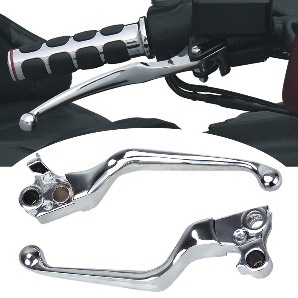 Chrome Clutch Brake Lever Hand Levers Handbrake For Harley Softail 1996-2012