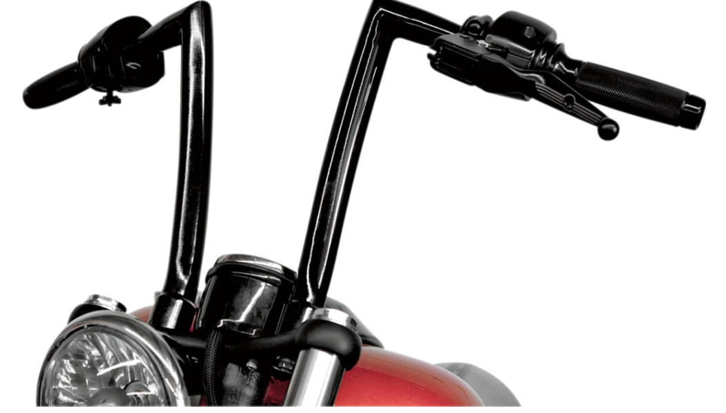 🔥TODD’S CYCLE 1-1/4″ Strip Handlebar – FXS – 12″ Rise – OEM Top Tree – Black🔥