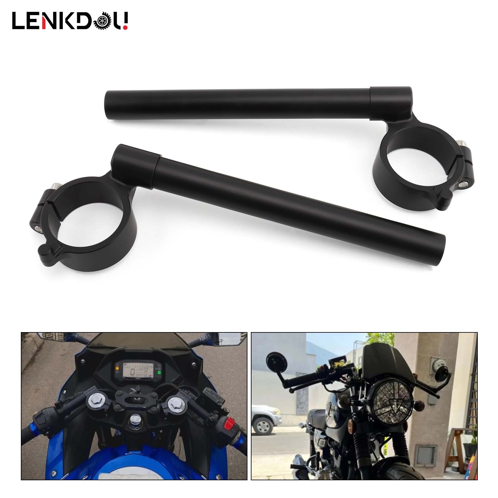 CNC Billet Bar Clip-On Fork Tube Handlebar For Suzuki GSXR600 GSXR750 2006-10 07
