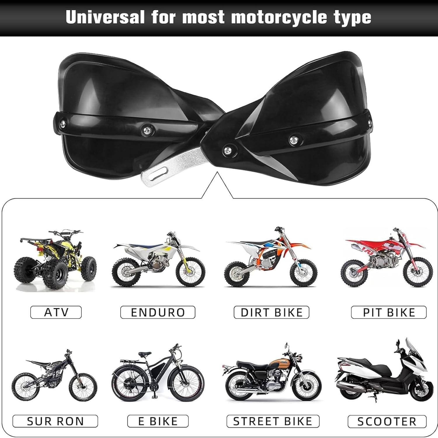 7/8″ 1 1/8″ Pit Dirt Bike Hand Guards Universal For ATV Motocross Off Road Black