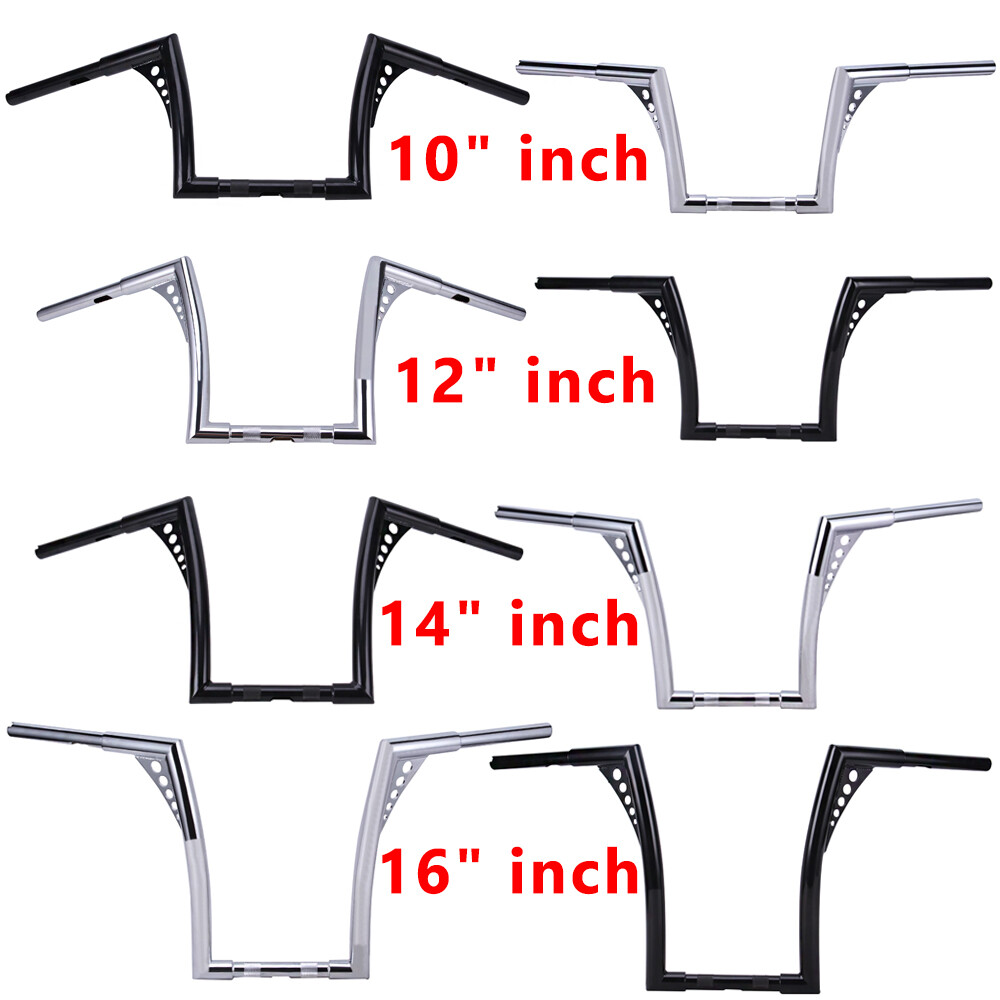 DNA MONSTER 12” 14” 16” 18” Ape Hanger Fat Bars 1-1/4″ Handlebar Motorcycle