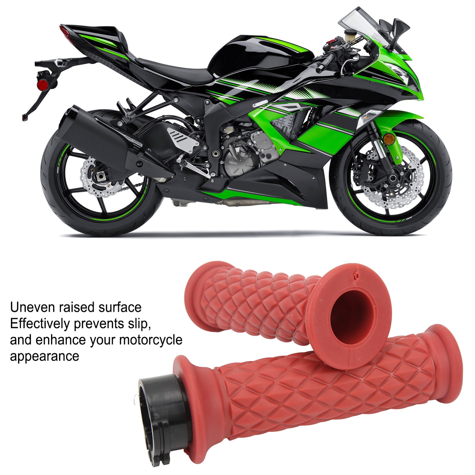 1 Pair Motorcycle Handle Grip 25mm Left Right Universal Throttle Handle Repl