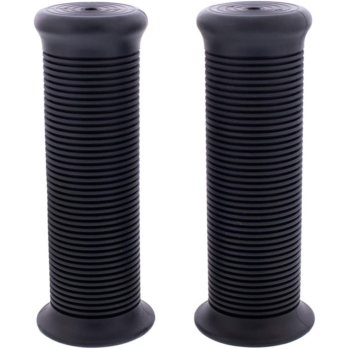 United Pacific 52000 Black Motorcycle Rubber Grip Set – 1″ or 1-1/8″ – Pack of 2