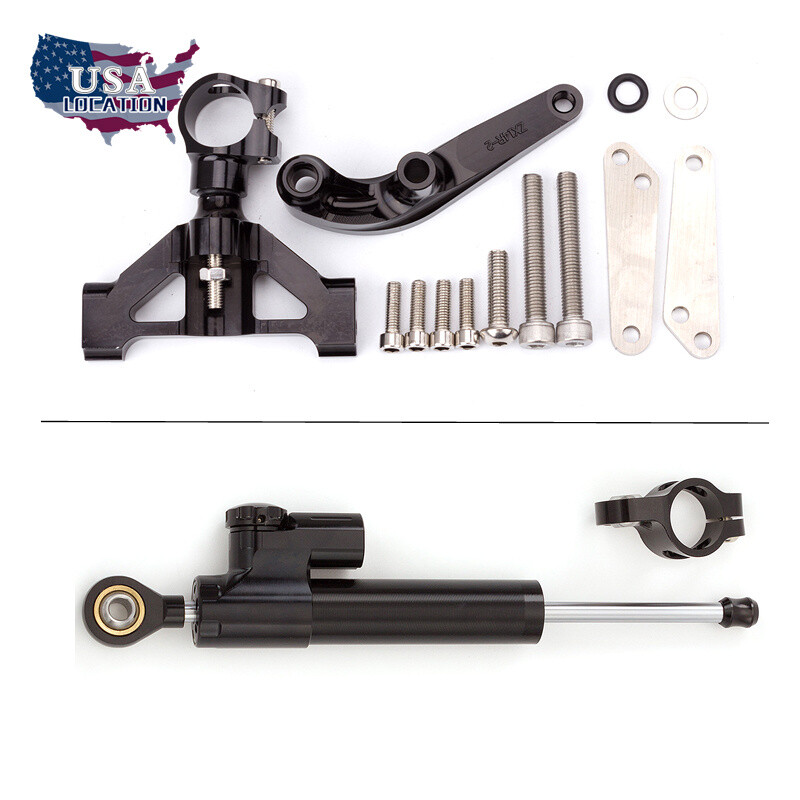 For Kawasaki ZX14R ZZR1400 2006-2020 Steering Damper Stabilizer +Bracket Kit USA