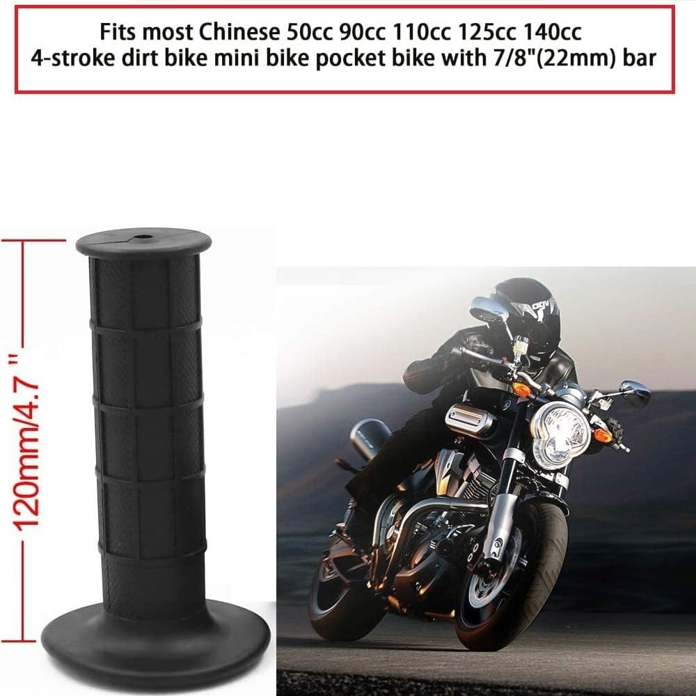 Durable 22mm Twist Throttle Grips with Easy Installation for Dirt Bikes & ATVs