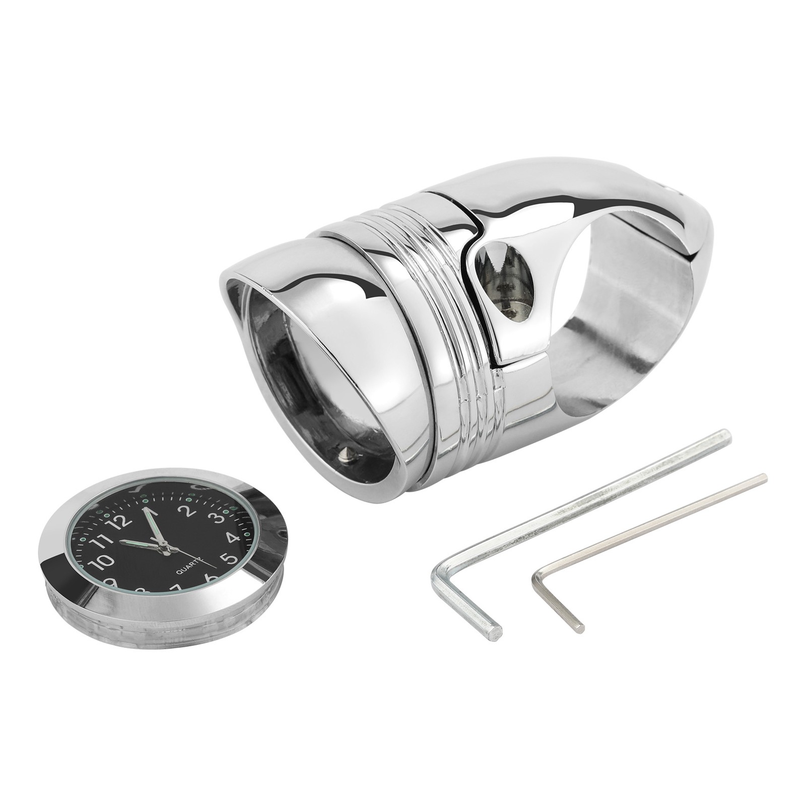 1-1/4″ Front Handlebar Clock Mount Fit For Harley Custom Cruiser Chopper