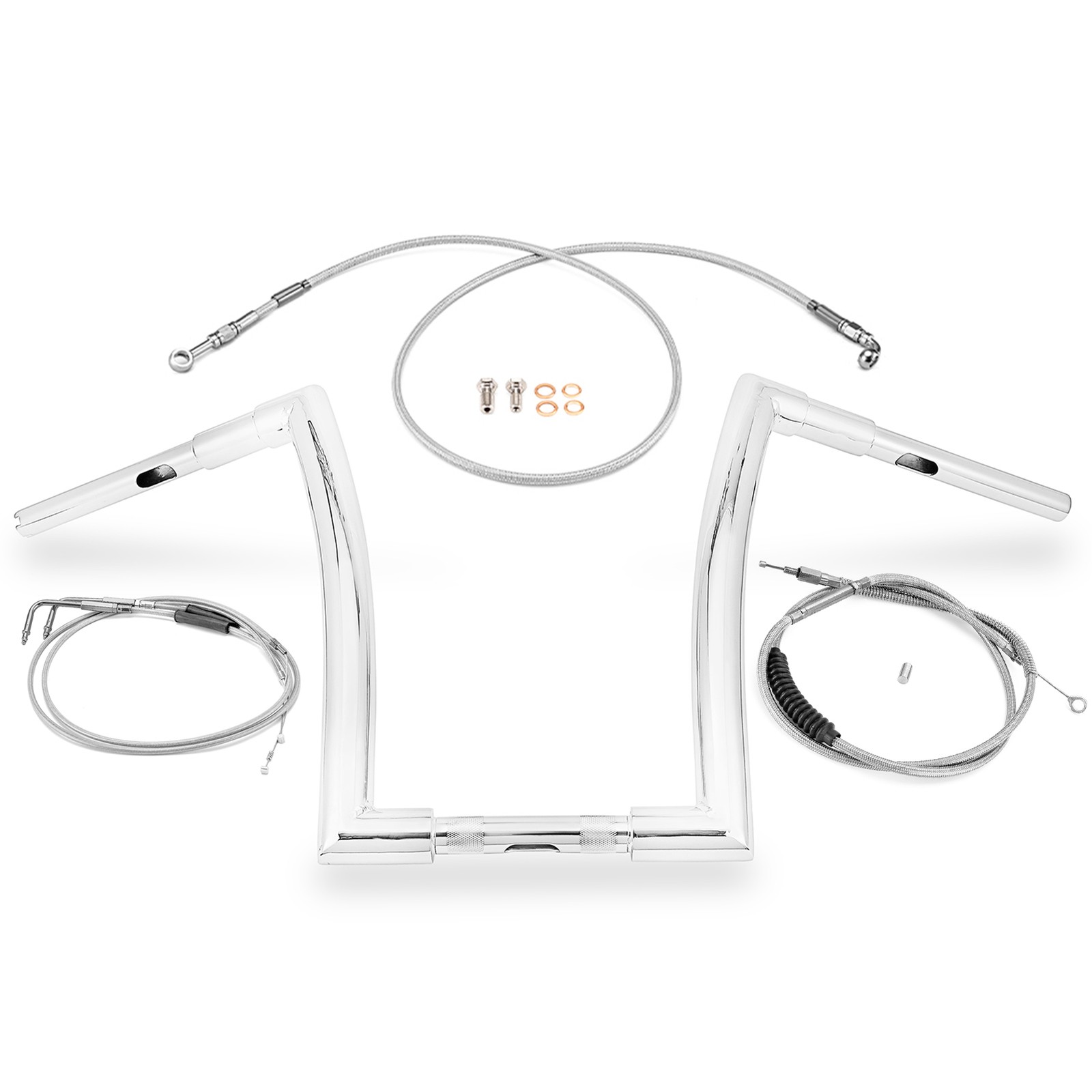 Durable Handlebar Brake Clutch Cable Set 12 Inch For Harley 2000-2006 Non-ABS