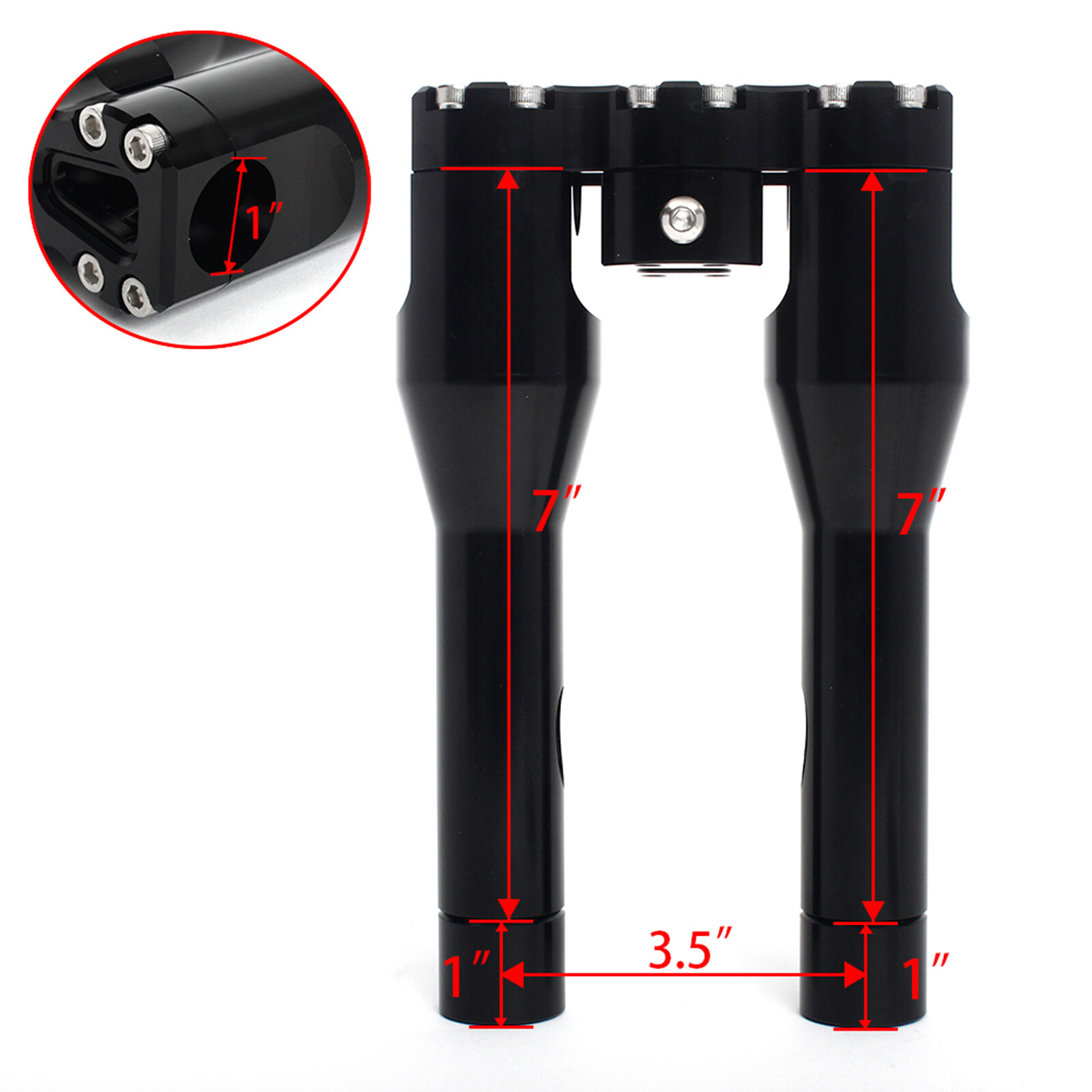 7″ 8″ Handlebar Risers for Harley 1″ Bar for Harley Sportster Dyna Super Glide