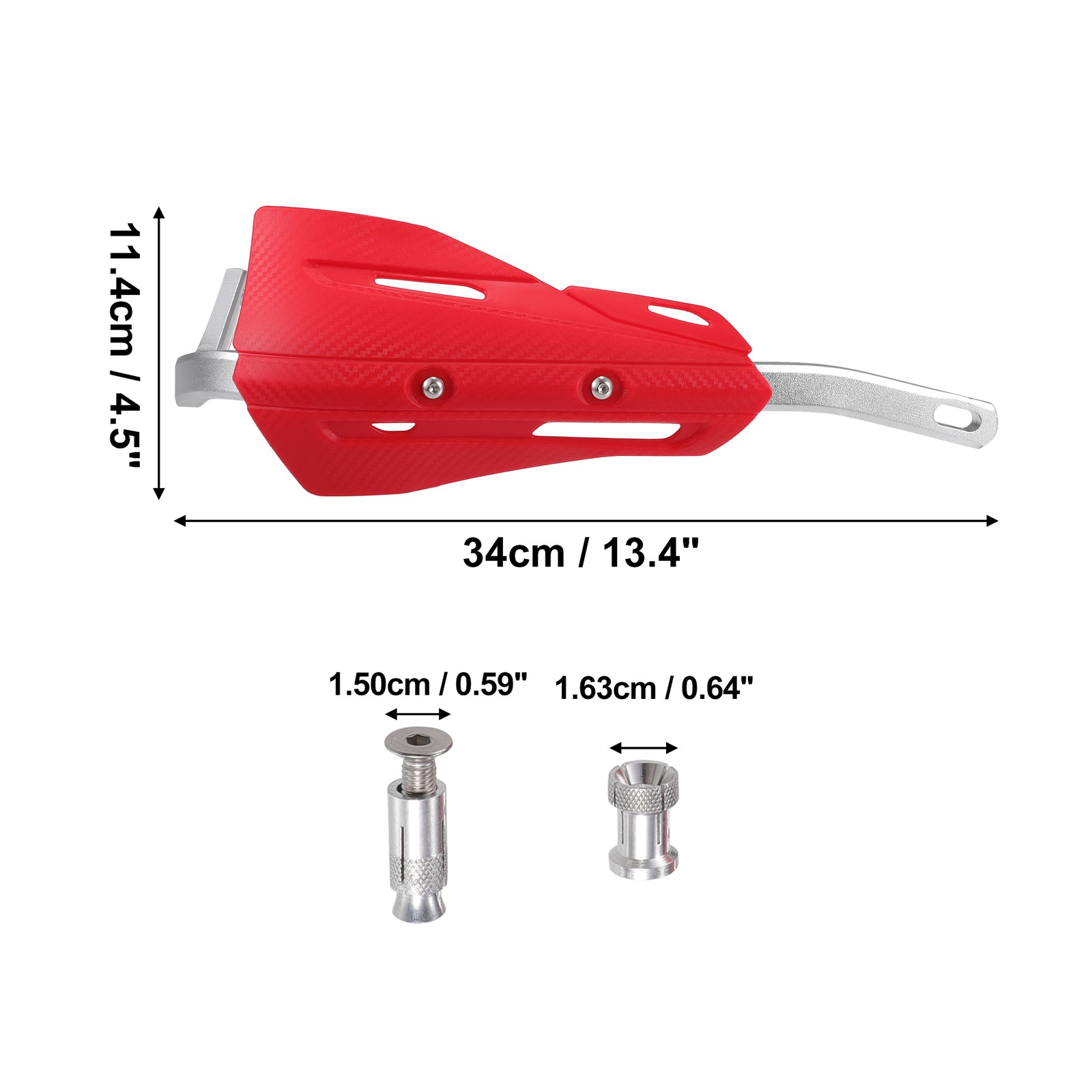1 Set of Red Off-road Motorcycle Aluminum Alloy Handlebars Plastic Handguards