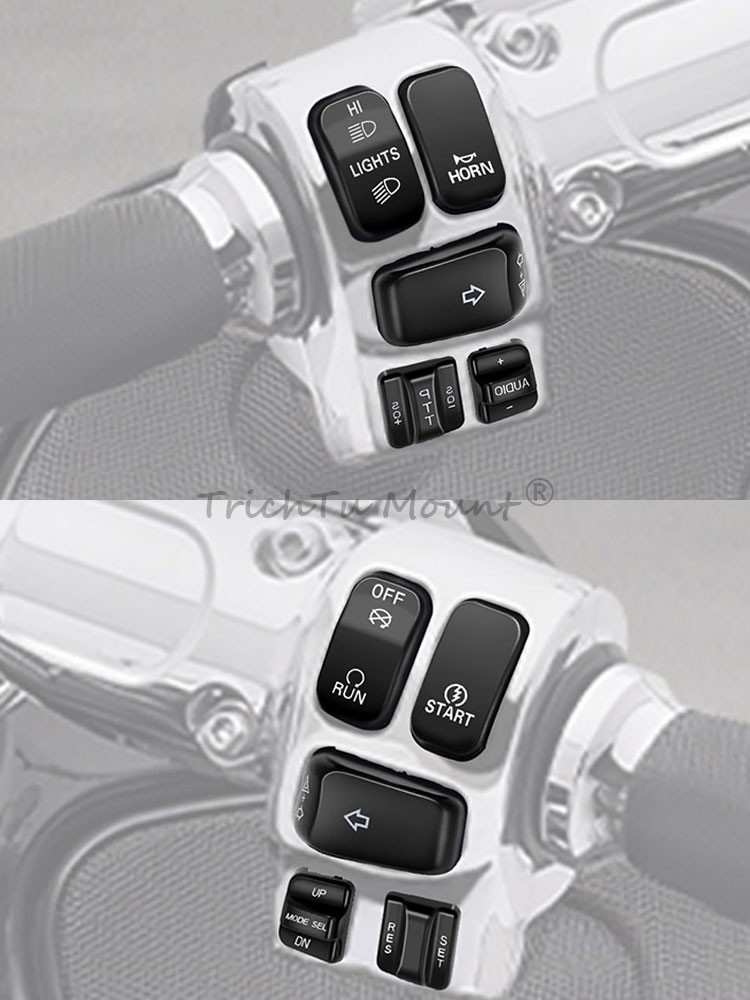 Hand Control Switch Housing Button Caps For Harley Street Electra Glide 96-13