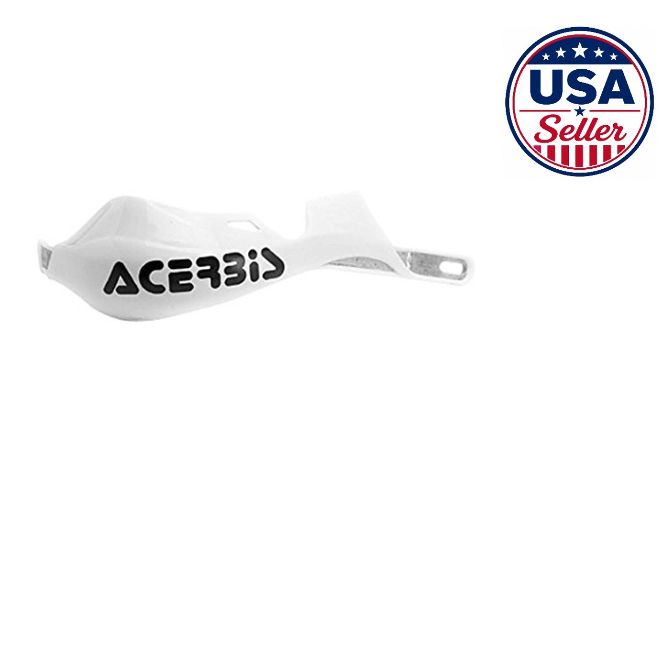 Motorcycle Handguards White Universal Fit Aluminum Bolt-On Rally Pro
