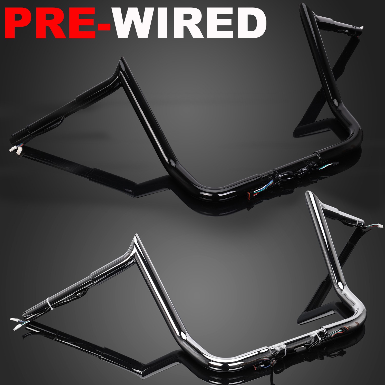 1-1/4” PRE-WIRED Ape Hanger Handlebar For Harley Electra Glide Ultra Classic US