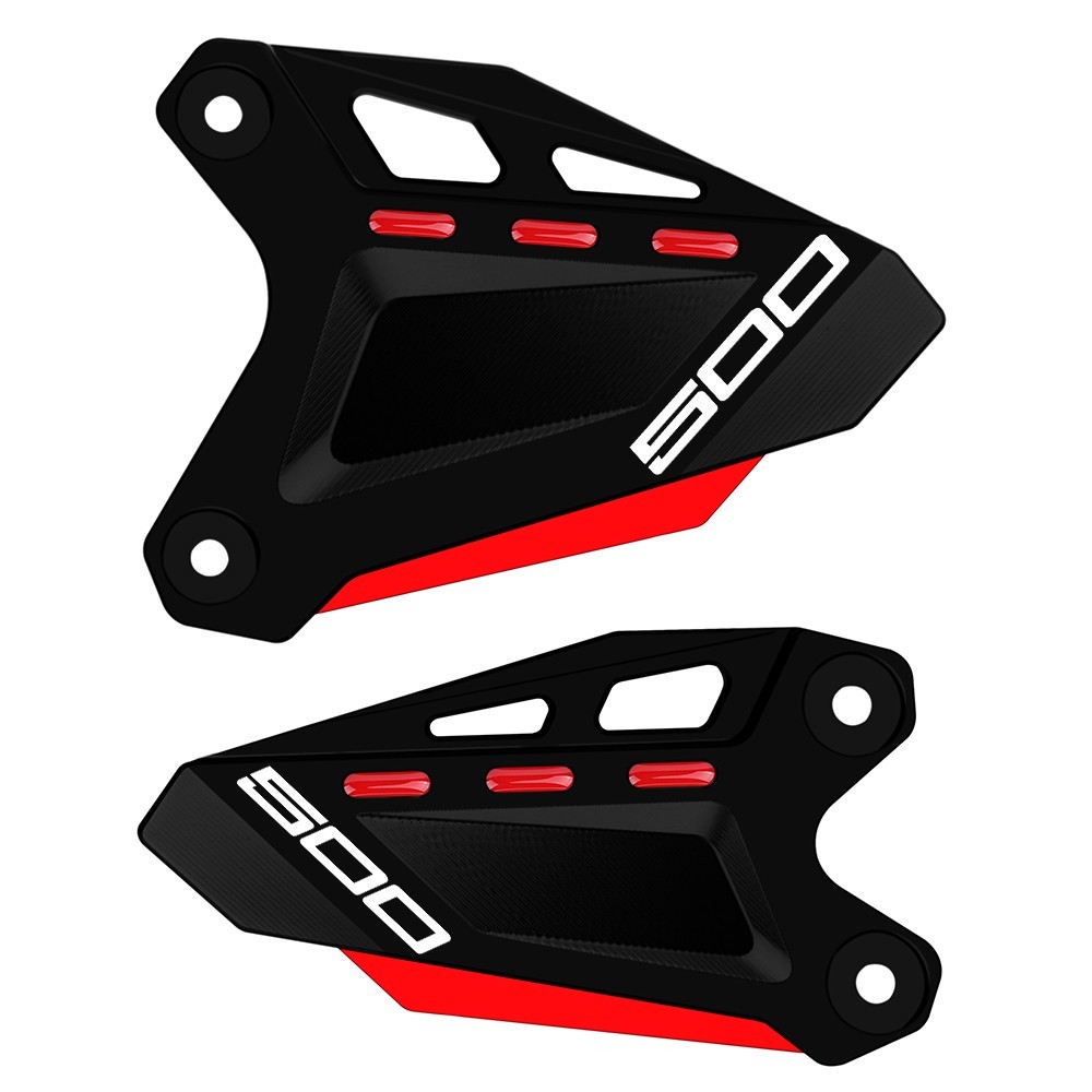 Foot Pegs Heel Plates Guard Protector For Kawasaki Ninja 500 ABS/SE 2024-2025
