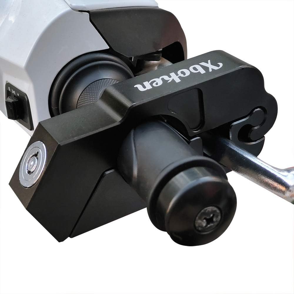 Black Alloy CNC Motorcycle Lock, Handlebar/Grip/Brake with 2 Keys
