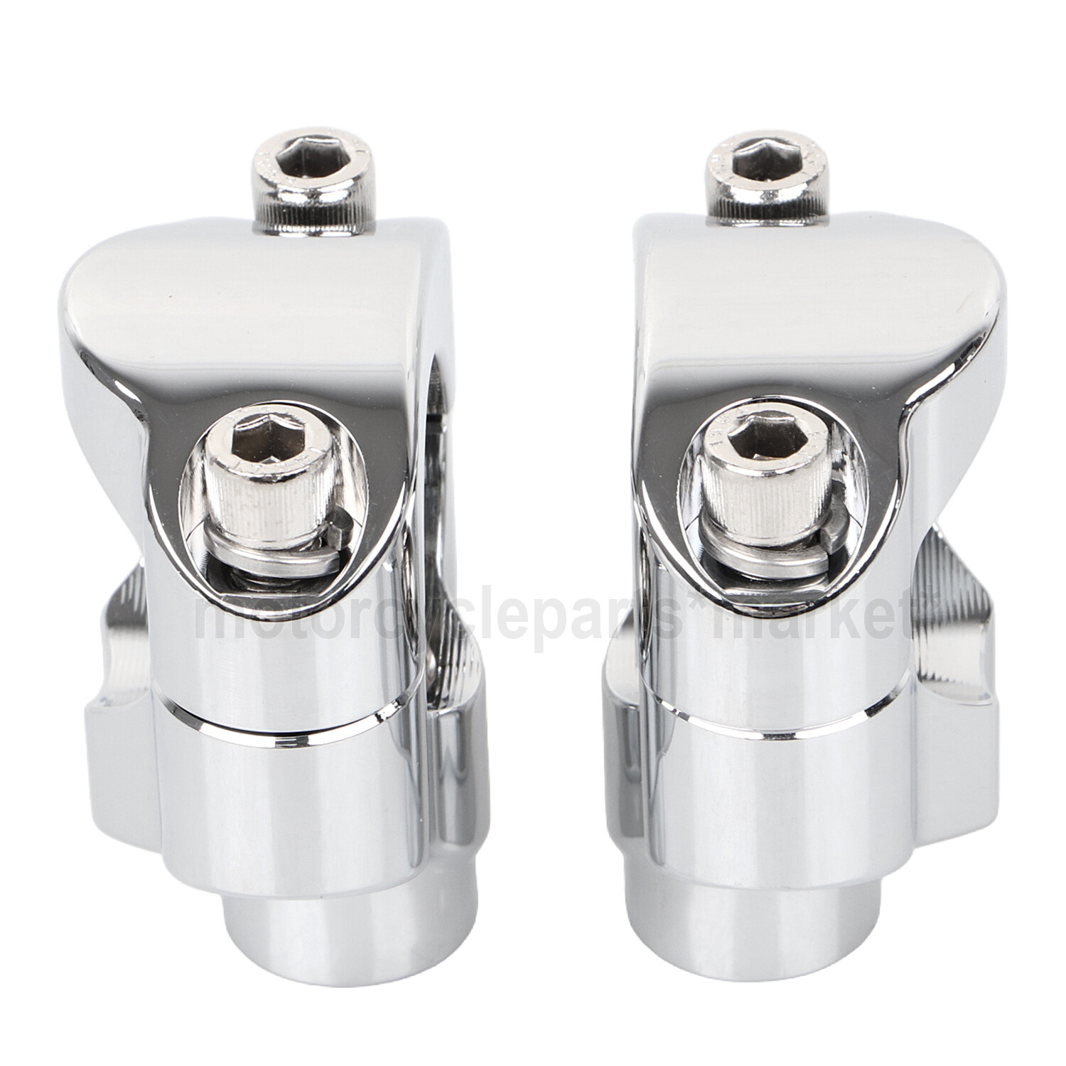 1 1/2″ Tall Handlebar Riser Clamp 1-1/4” Bar For Harley Softail Custom FXSTC 06