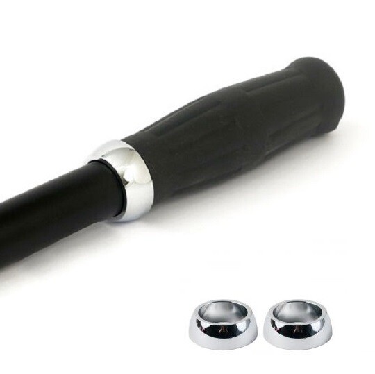 Chrome Radius Handlebar Cones 1″ Bars Internal Throttle Harley Paughco USA 328C