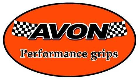 Avon Air Cushion Grips with Throttle Boss – 3 Ring – Black Anodized Motorcycle