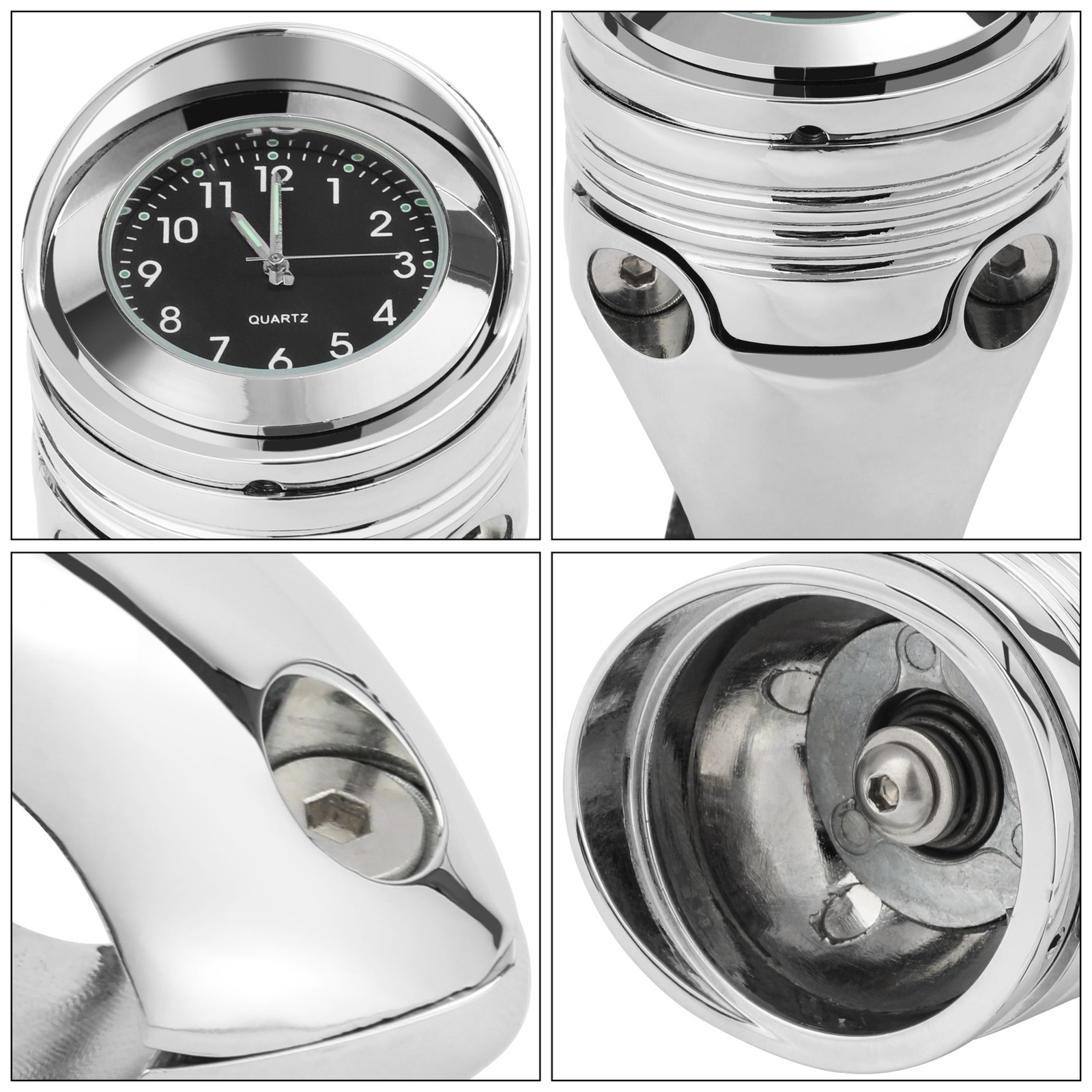 1-1/4″ Front Handlebar Clock Mount Fit For Harley Custom Cruiser Chopper