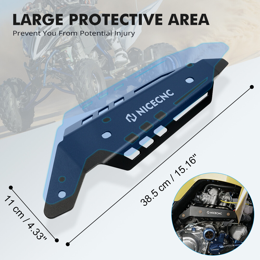 For Yamaha Raptor 700 YFM700 Muffler Mid Pipe Heat Shield Protection 2015-2023