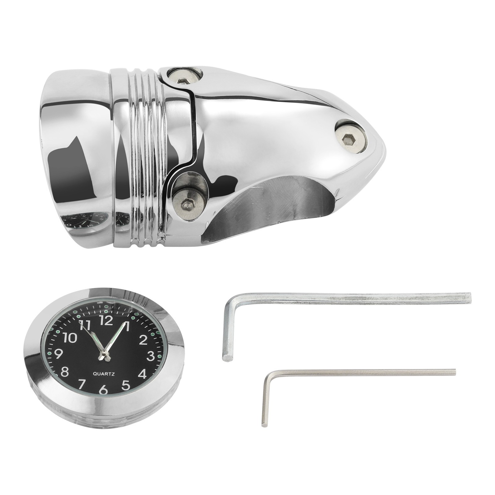 1-1/4″ Front Handlebar Clock Mount Fit For Harley Custom Cruiser Chopper
