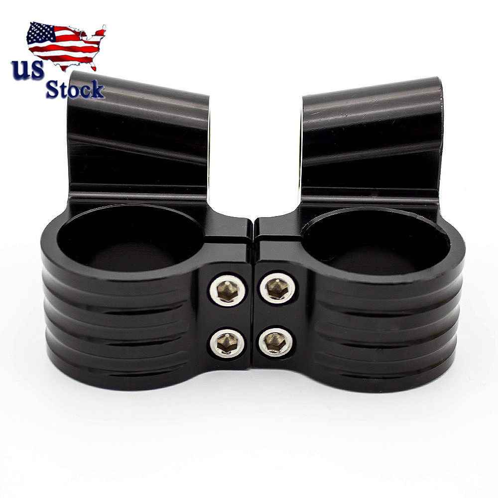 For Honda CBR600RR 07-16 CNC 48mm Black Clip-Ons Handlebar Riser Handle Bar Fork