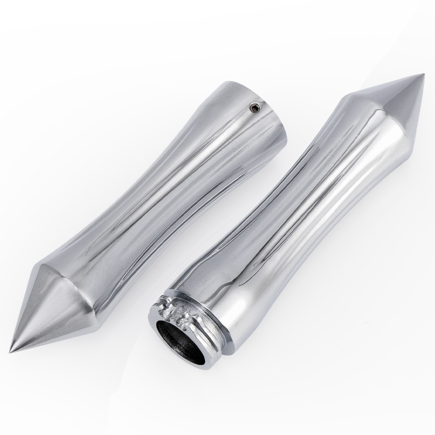 Chrome 25mm 1″ Billet Hand Grips Handlebar Motorcycle For Harley Chopper Bobber