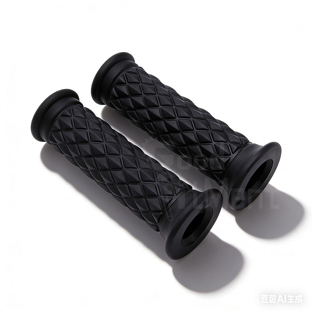 Black Motorcycle Hand Grips Rubber Gel 7/8″ Handle Bar For Yamaha Honda Suzuki