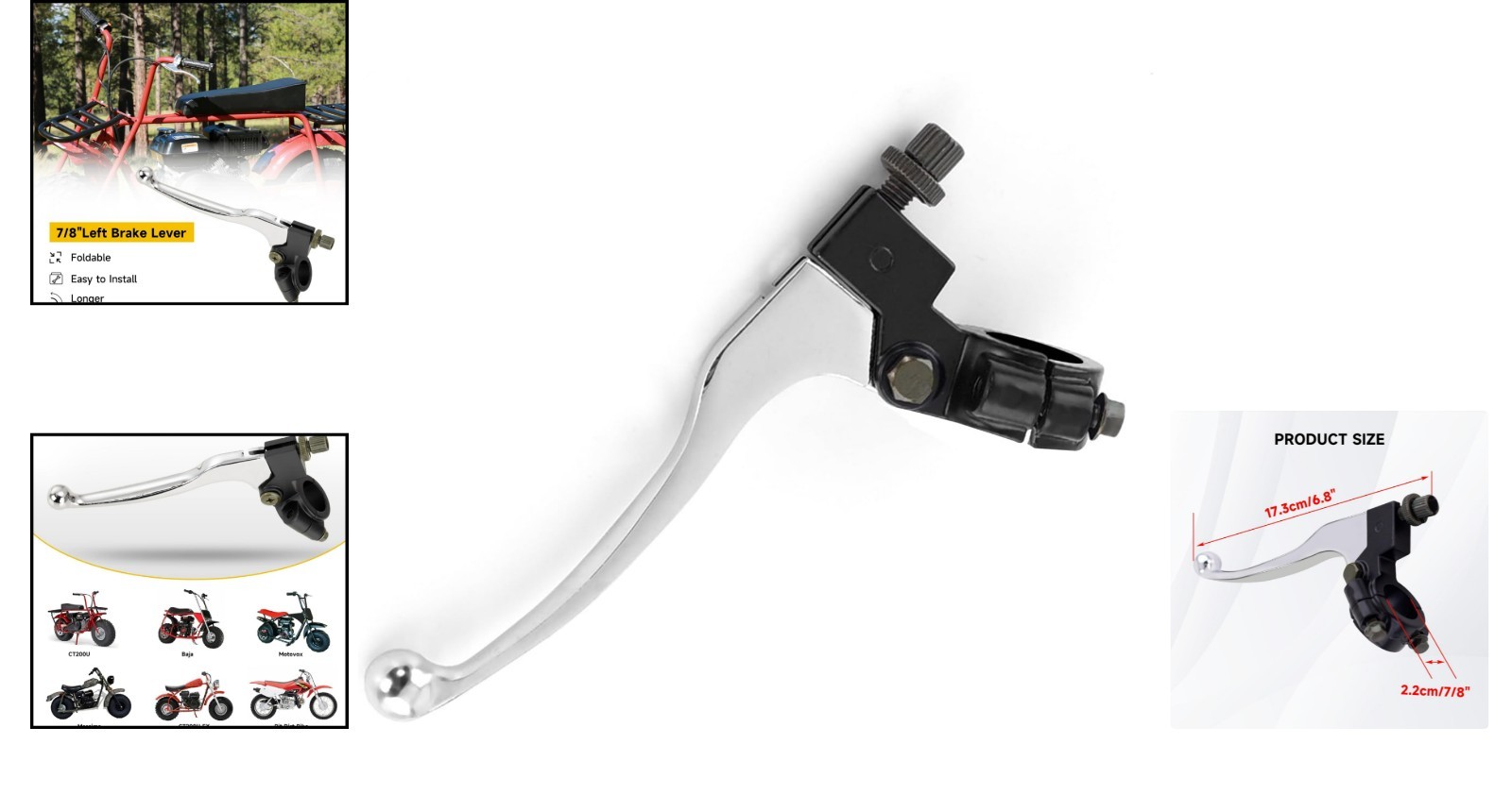 Durable Aluminum 7/8” Brake Lever for Mini Bikes – Easy Install & Lightweight