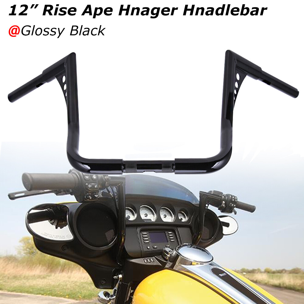 12″ Inch Handlebar Rise Ape Hangers For Touring Electra Street Road King Glide