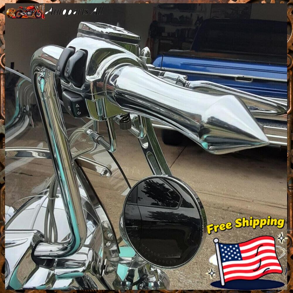 Chrome 25mm 1″ Billet Hand Grips Handlebar Motorcycle For Harley Chopper Bobber