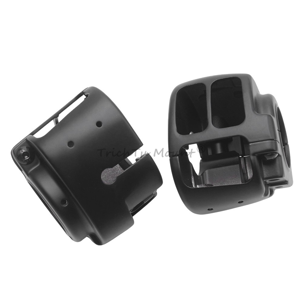 Matte Black Handlebar Switch Housings Cover For Harley Softail Heritage Classic