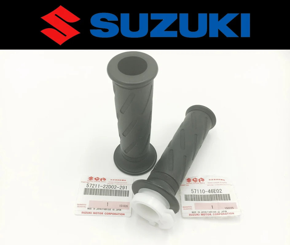 Set of (2) Genuine Suzuki Handlebar left and right Grips (See Fitment Chart)