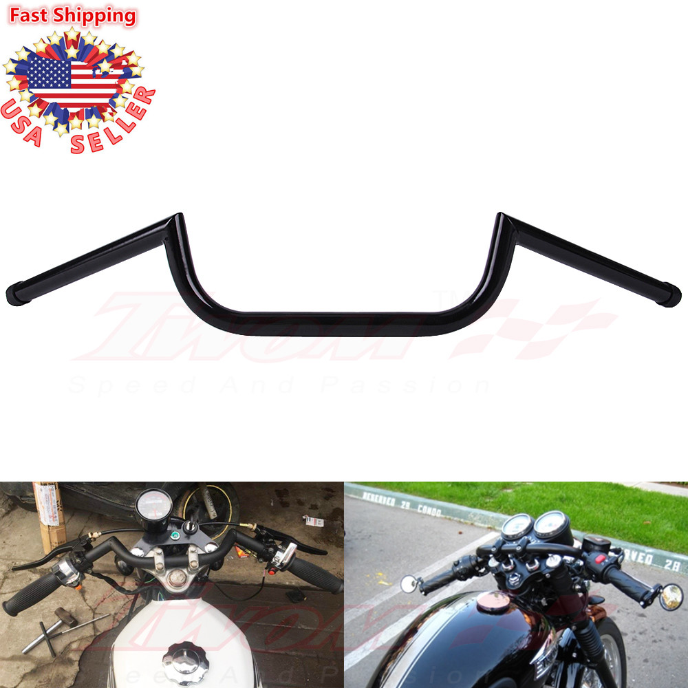 Motorcycle 7/8″ Diameter Clubman Universal Handlebars Bars Rise For Cafe Racer