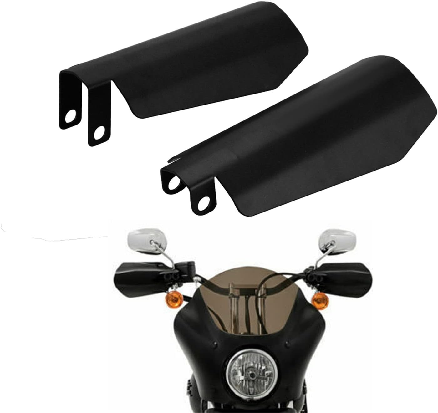 Custom Matte Black Handguards for Harley Touring – Durable Coffin Cut Style