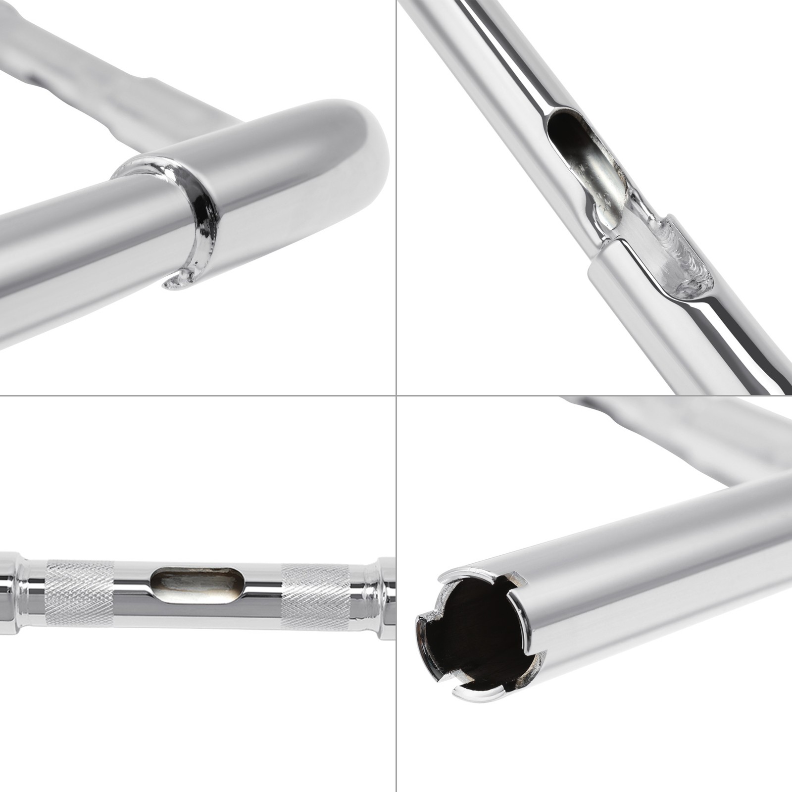 3.5″ Rise Handlebar Fit For Harley Sportster XL883 Softail Dyna Road King Chrome