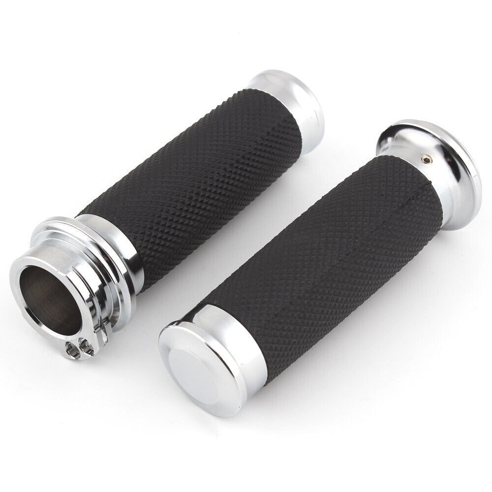 1″ Motorbike Black Handlebar Hand Grips For Harley Road King Softail Touring