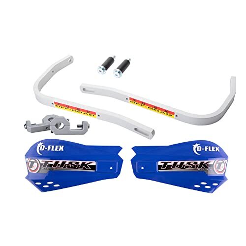 Tusk D-Flex Handguards with MX Shields Blue 7/8″ Bar Mounts