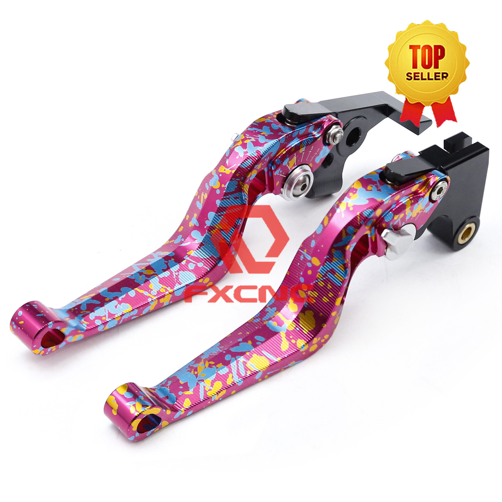 For 848 /EVO 2007-2013 FXCNC CNC 3D Camouflage Camber Brake Clutch Lever Short