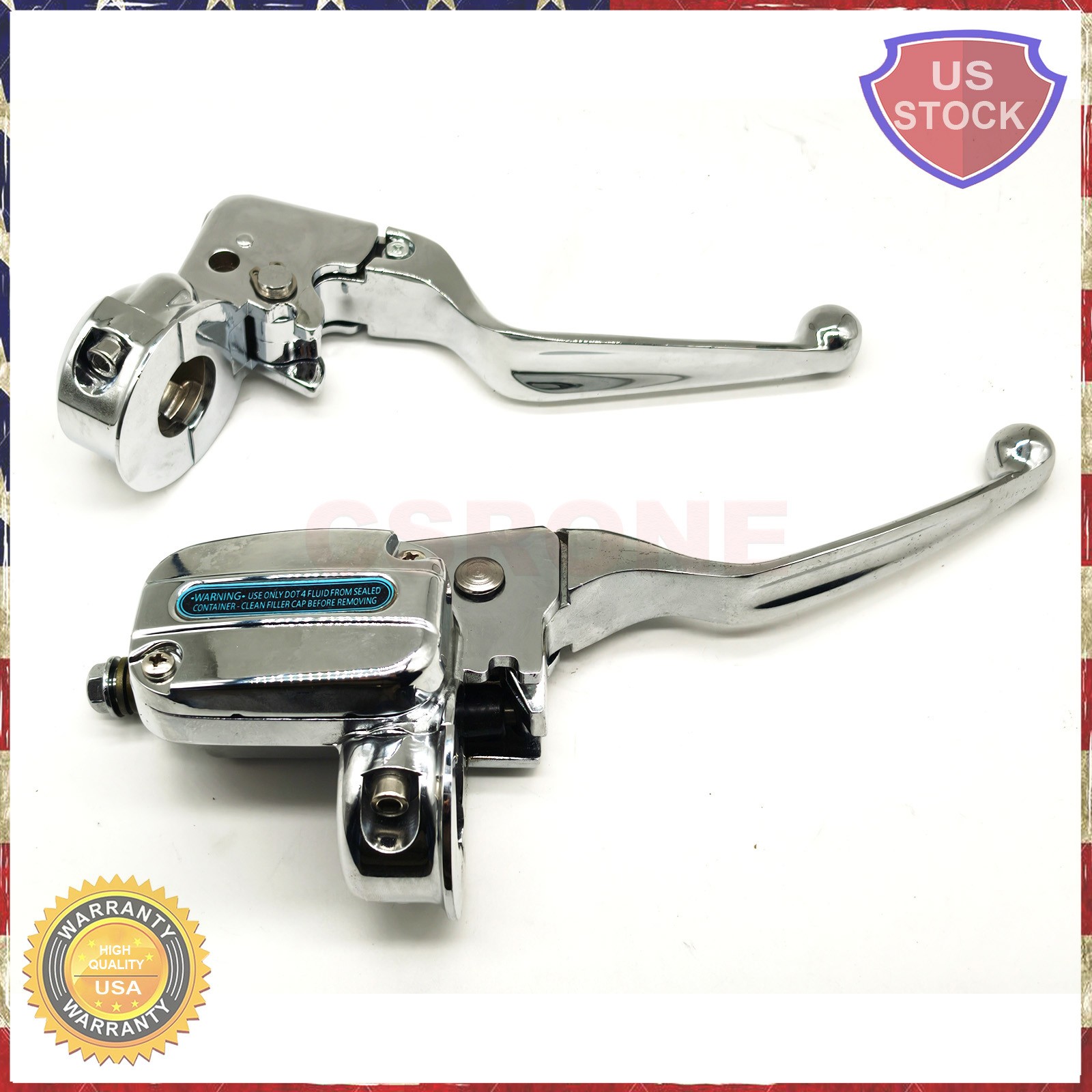 Fits 08-13 Harley Street Road King Glide Chrome Brake Clutch Lever Pump Master