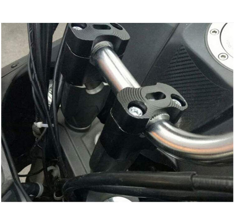 Universal CNC Motorcycle Handlebar Riser Clamp Mount Fit 7/8″ 1 1/8″ Bars Black