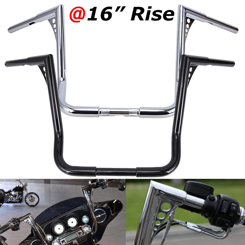 12″/14”/16”/18” Rise Ape Hanger Handlebar Fit For Harley FLHT Electra Glide