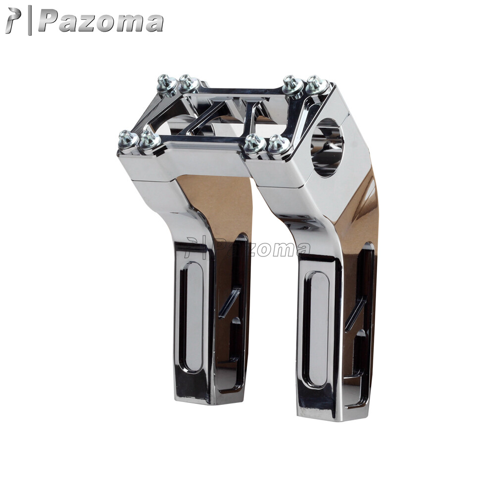 4″ 6″ 8″ 10″ 12″ 14″ Handlebar Risers Pull-Back Top Clamp For Harley Street bob