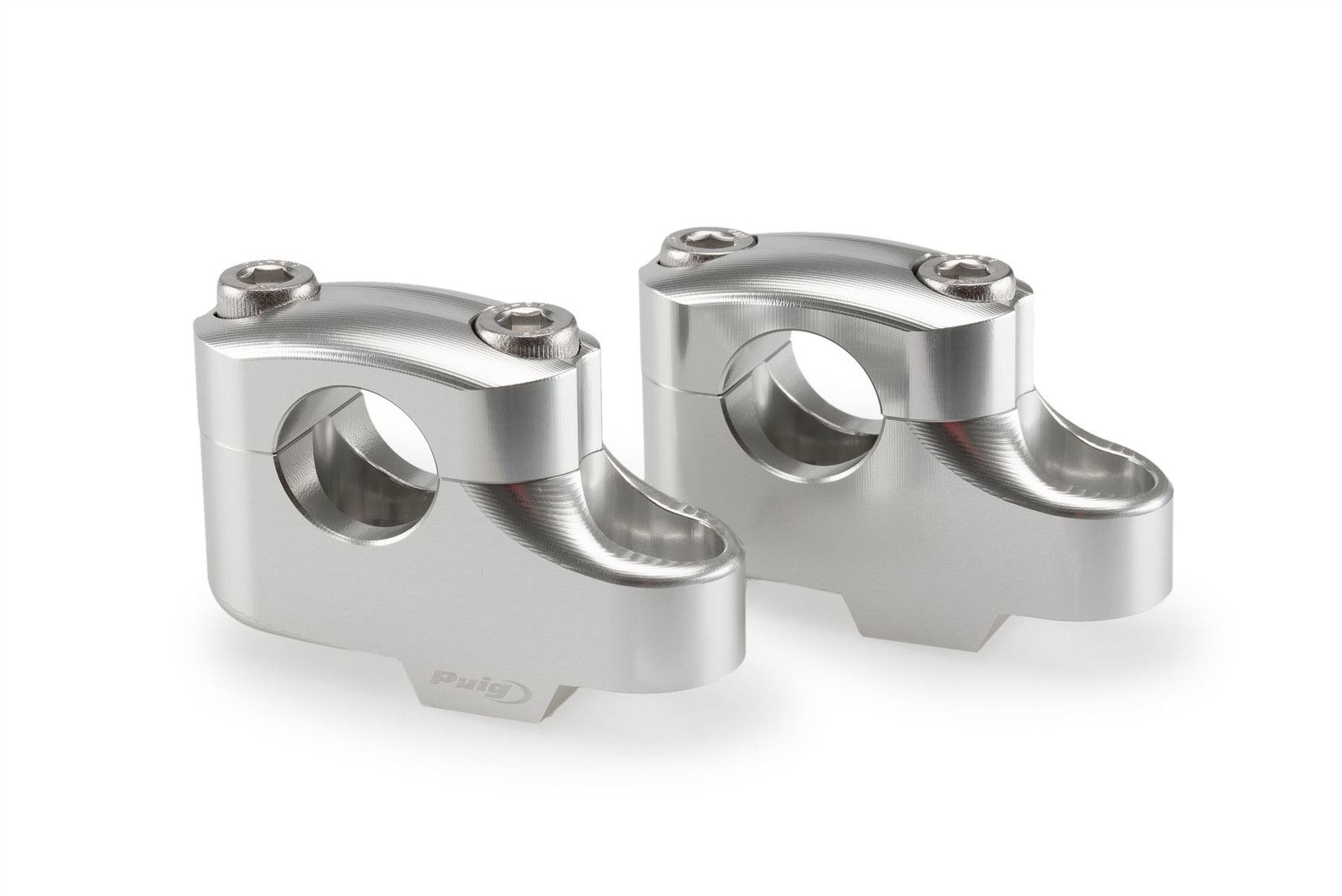 Puig Silver Pullback Handlebar Risers 25mm Rise/16mm Back Honda NC 750 X 21-26