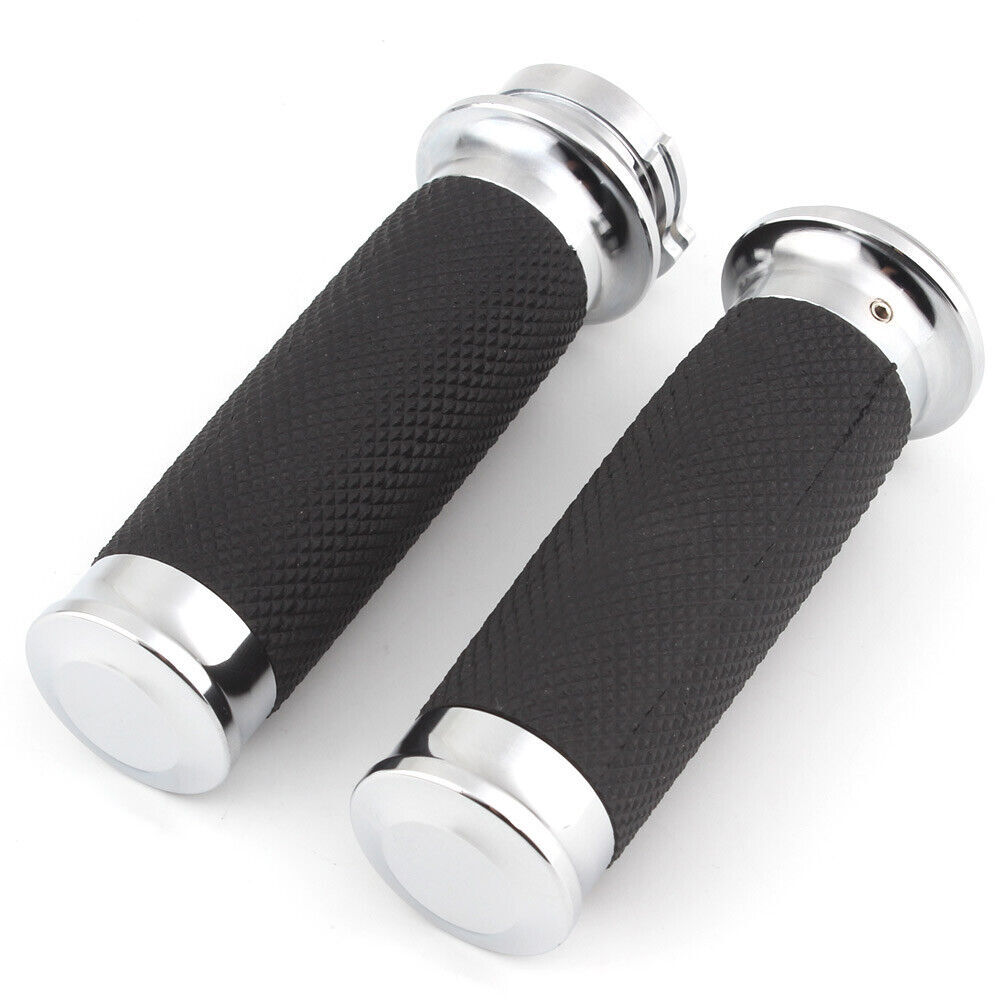 1″ Motorbike Black Handlebar Hand Grips For Harley Road King Softail Touring