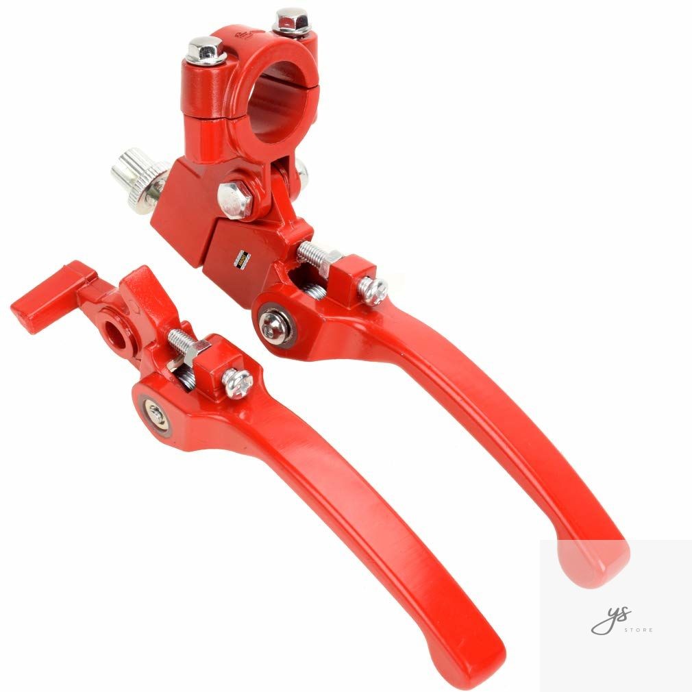 Red Brake Folding Clutch Lever with Perch for 7/8″ Handlebar 110cc 125cc SSR125