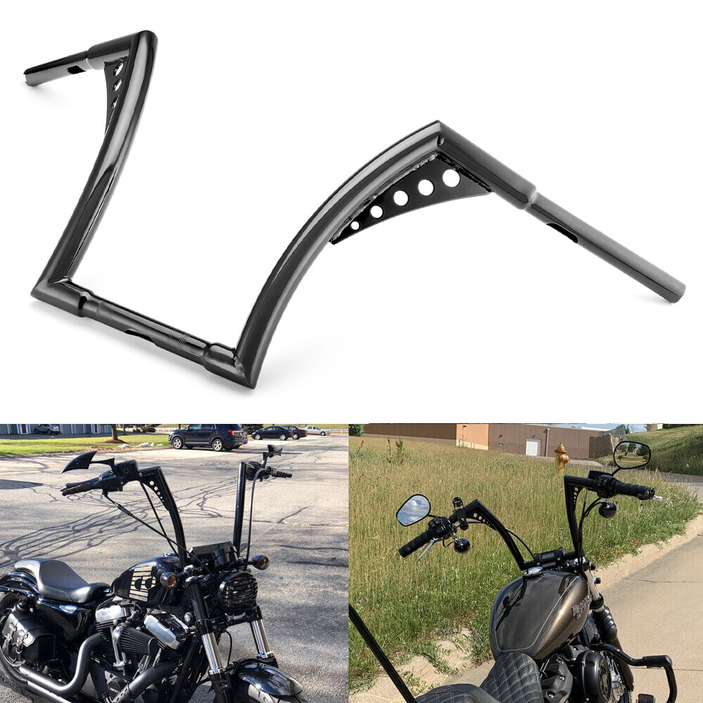 12″ Inch Handlebar Rise Ape Hangers For Harley Sportster 883 1200 FLST FXST