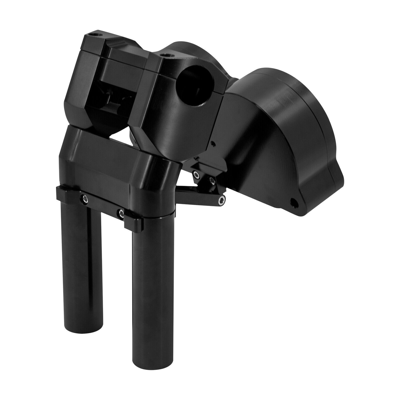 Dual Gauge Mount 1.25″ Bar Handlebar Riser 10″ Black Fit For Harley FLTR 15-23