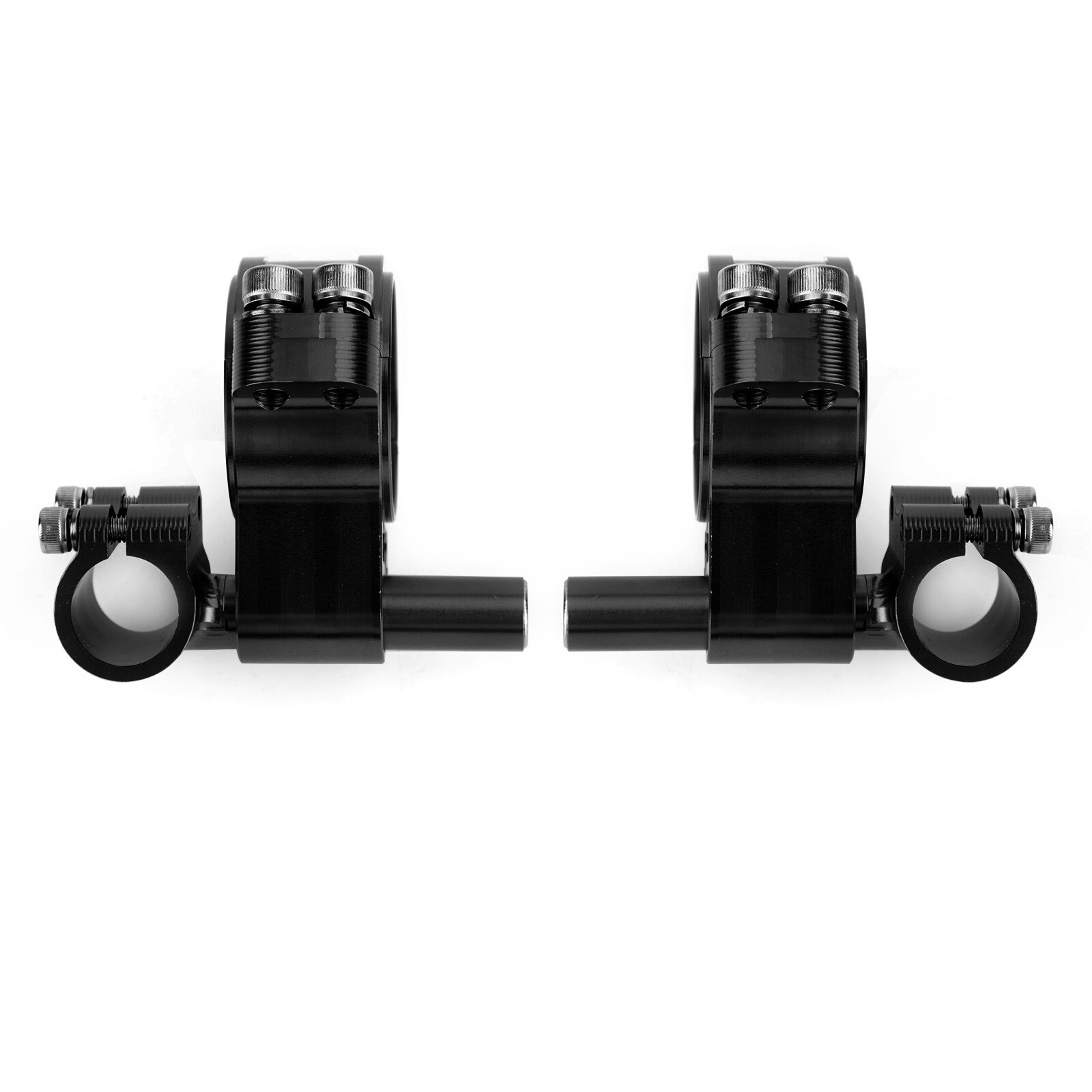 Universal Adjustable Rotatable CNC Billet Clip Ons Fork Tube Handlebar 47mm BLK