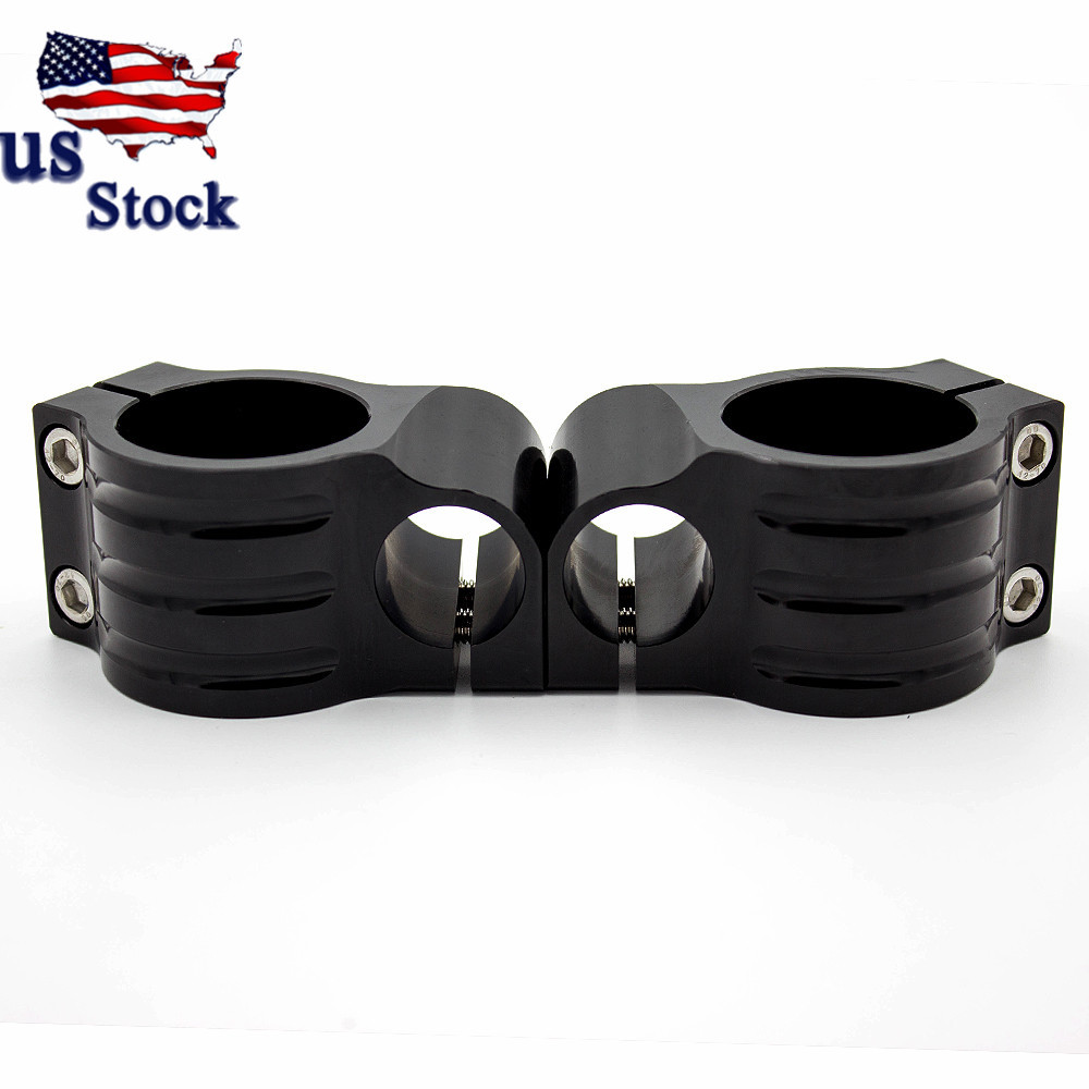 CNC Raised/Regular Clip Ons Fork Handle Bar For Kawasaki Honda 31-54MM USA Black